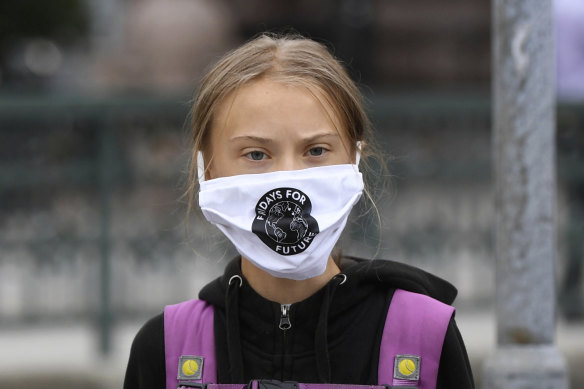 Greta Thunberg, pictured late last year, says vaccine nationalism is affecting distribution.