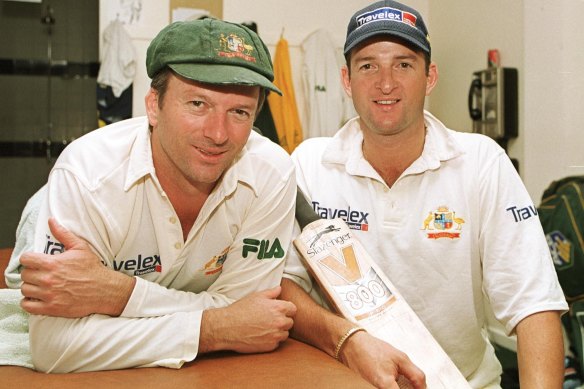 Steve and Mark Waugh during their playing days.