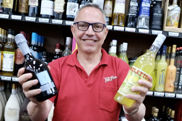 Re Store manager Moreno Berti says there’s been an upswing in limoncello sales.