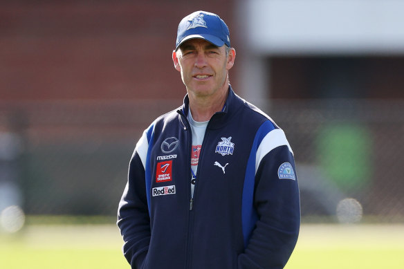 North Melbourne coach Alastair Clarkson.