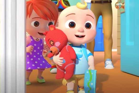 Cocomelon’s main character JJ on his first day of school.