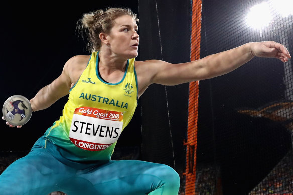 Dani Stevens has already booked her place on the Australian Olympic team in the discus.