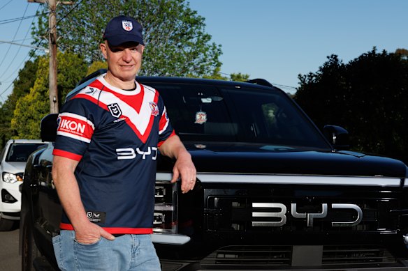 Thomas Hayes with his BYD Shark 6 ute.