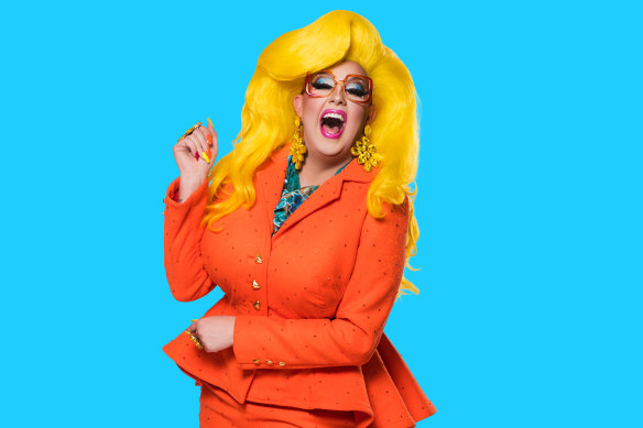 Jaw-dropping costume changes seal the deal in Karen From Finance’s Out of Office.