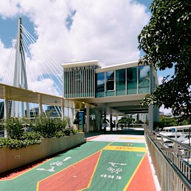 Stilts sits on the newly opened Kangaroo Point Bridge.