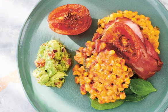 Bill Granger’s sweetcorn fritters.