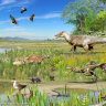 Fossils of megaraptors, a feathered dinosaur, found in Patagonia