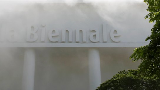 The Venice Biennale exhibition in Venice, Italy in 2019.