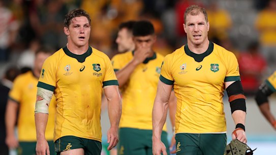 Michael Hooper and David Pocock will link up once against in Australia's back row to face England in Saturday's quarter-final. 