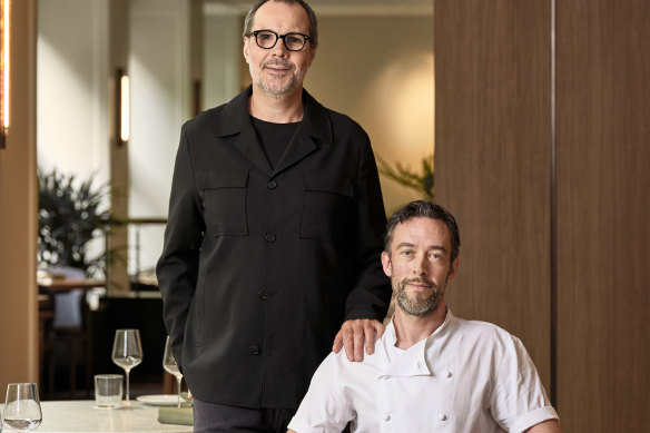 Chef Martin Benn (left) and head chef Jamie Robertson.