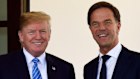 Donald Trump and Mark Rutte in 2018.