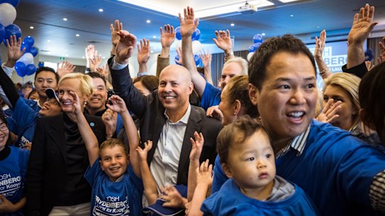 Josh Frydenberg at his campaign launch.