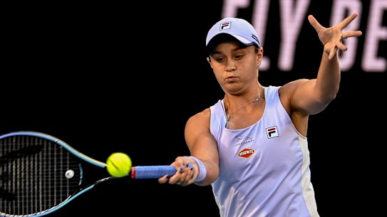 Australian Open 2021.Day 2. Ash Barty.  9 February 2021. The Age Sport. Photo: Eddie Jim.