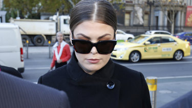 After a string of non-appearances, Belle Gibson arrived at the Federal Court on Tuesday.