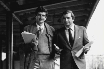 Terry Metherell and Nick Greiner in 1988. 
