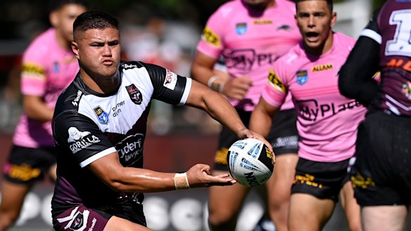 Josh Schuster in action for Blacktown in the NSW Cup on Saturday.