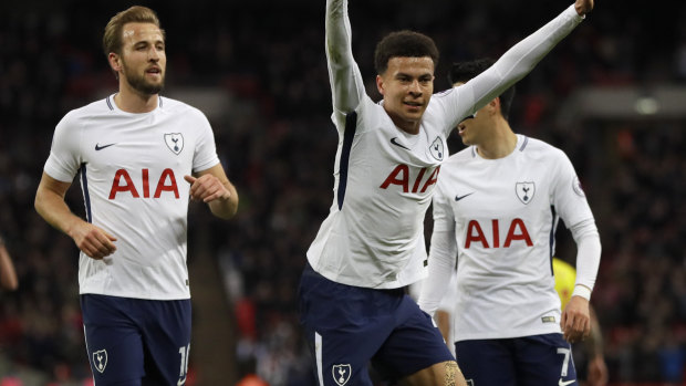 Building something special: Harry Kane, left, Dele Alli, centre, and Son Heung-min are among Tottenham's best players.