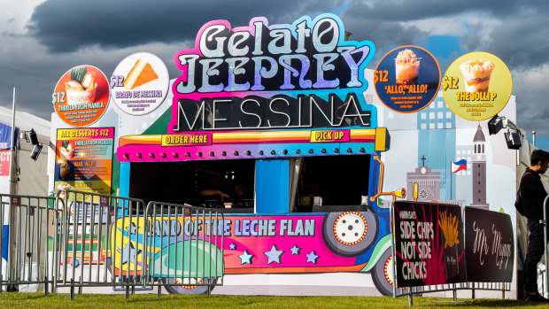 The Gelato Messina stand looks like a giant gelato jeepney - the most popular means of public transportation ubiquitous in the Philippines.