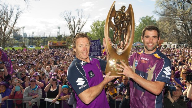 Craig Bellamy and Cameron Smith have had a long and very successful partnership, including the premiership in 2012.