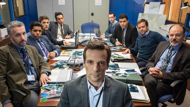 Mathieu Kassovitz (centre) in The Bureau.