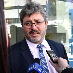 Brisbane barrister Sam Di Carlo leaves the Supreme Court in Brisbane last year.