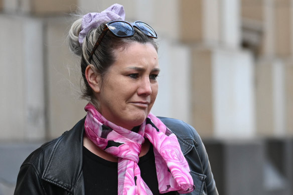 Tracey Gangell outside court on Wednesday.