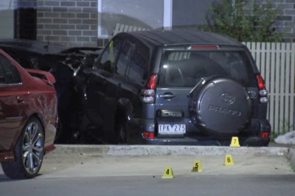 A child is in hospital after being hit by a car while playing in a laneway in Braybrook.
