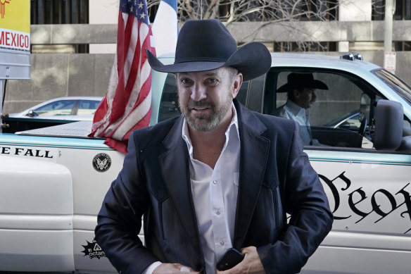 New Mexico county commissioner Couy Griffin, arrives at the Federal Court House in Washington.