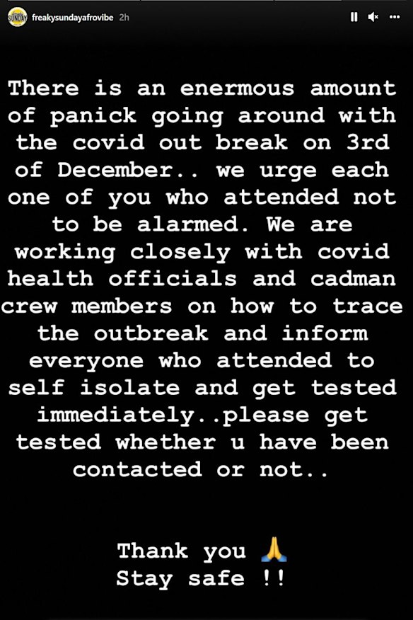 Freaky Sunday Afrovibe organisers asked those who attended the Friday night boat party not to be alarmed. 