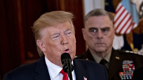 Faced with the prospect of war, Trump cooled his rhetoric.