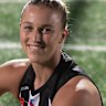 New Collingwood AFLW skipper Ruby Schleicher.