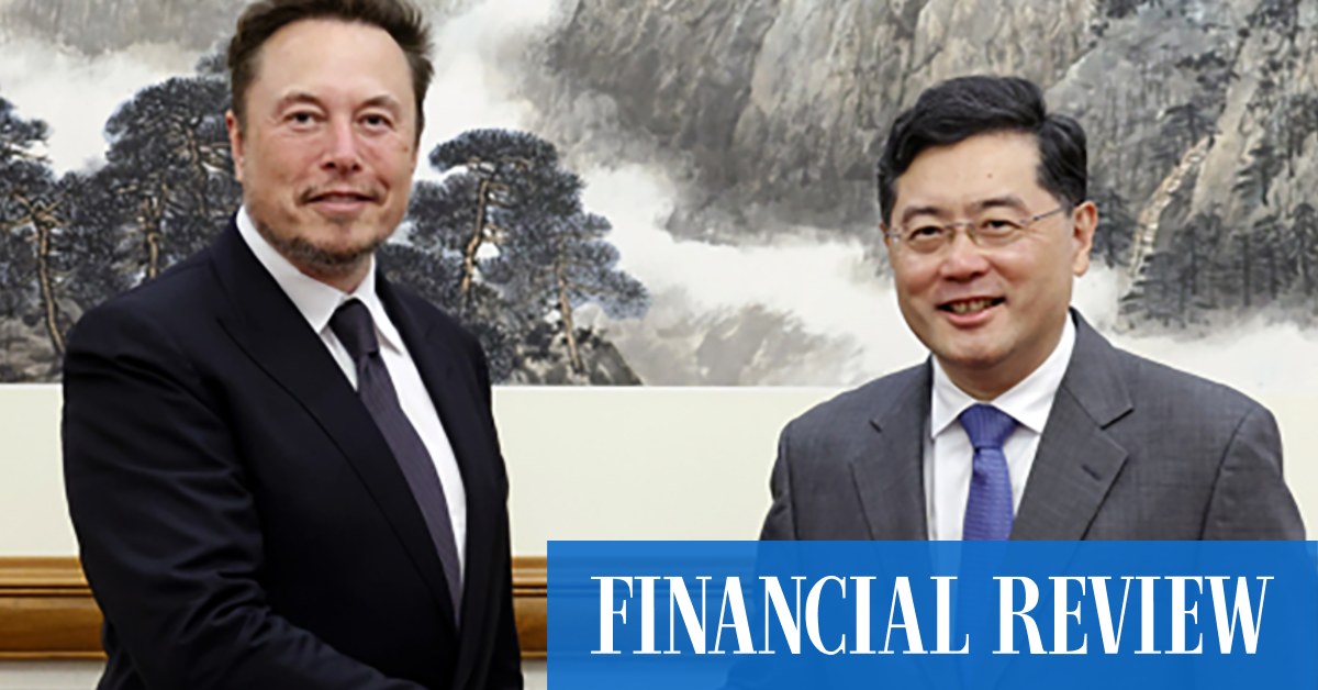 Tesla’s Elon Musk echoes Apple, Mercedes CEOs on importance of China tiesThe Australian Financial ReviewClose menuSearchExpandExpandExpandExpandExpandExpandExpandExpandExpandExpandExpandCloseAdd tagAdd tagThe Australian Financial ReviewTwitterInstagramLinkedInFacebook