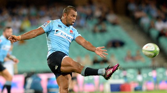 Kurtley Beale will have to bide his time off the bench against the Blues in Auckland. 