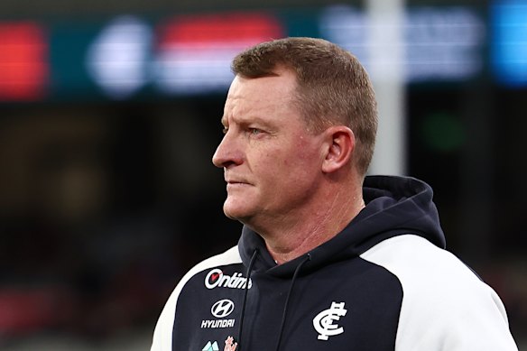The Blues have a decision to make when it comes to Michael Voss.