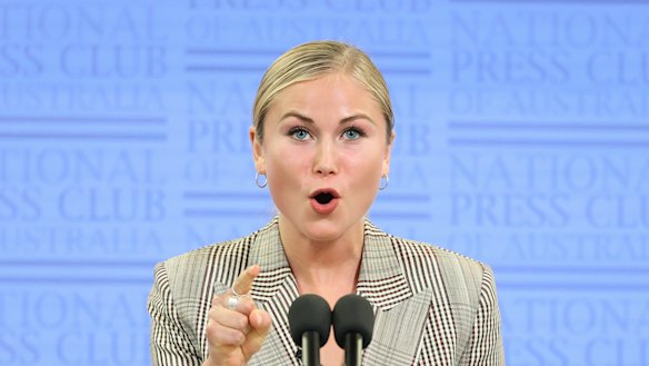 Grace Tame exhorted women to no longer be silent about sexual abuse and harassment.