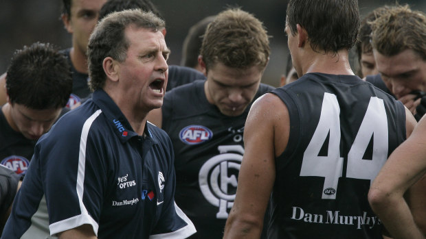 Denis Pagan during his five years as coach of Carlton.