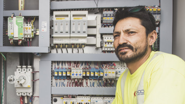 Electrician Cesar Fernandez believes there aren't enough apprentices being trained.