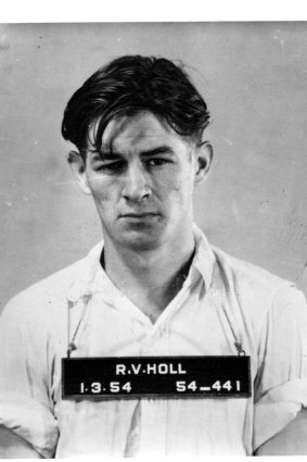 1954 mugshot of Ronald Vincent Holl, suspect in the Olaf Perkman killing
