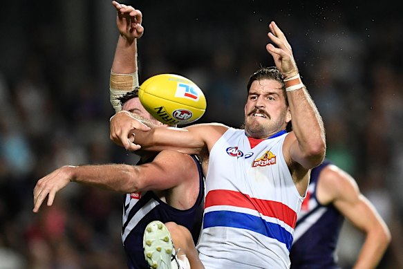 Josh Bruce's wife Pip has been living with the Dogs in the club's Queensland hub.