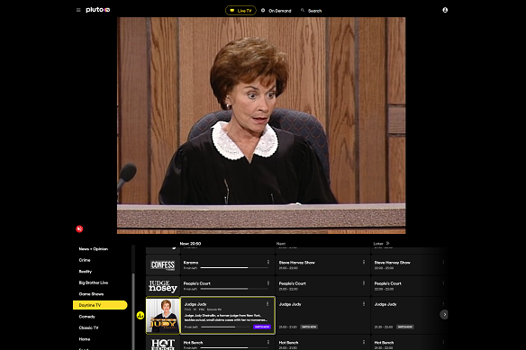 Pluto TV’s Judge Judy channel.