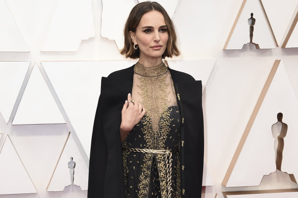 Natalie Portman on the red carpet at the Oscars.