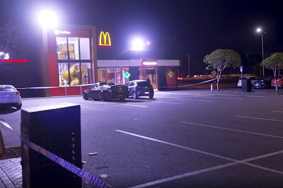 McDonald's parking lot where police believe the stabbing took place.