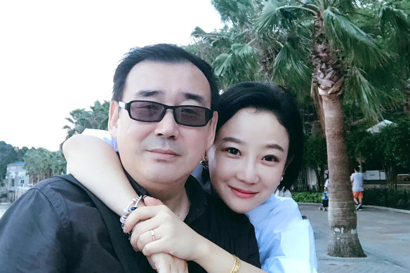 Yang pictured with his wife, Yuan Xiaoliang.