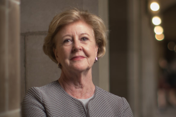 Gillian Triggs, pictured here at Melbourne University in 2019, is finishing up at the UNHCR.
