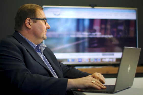 Brisbane divorce lawyer Mills John Kirin in a promotional video on his website.