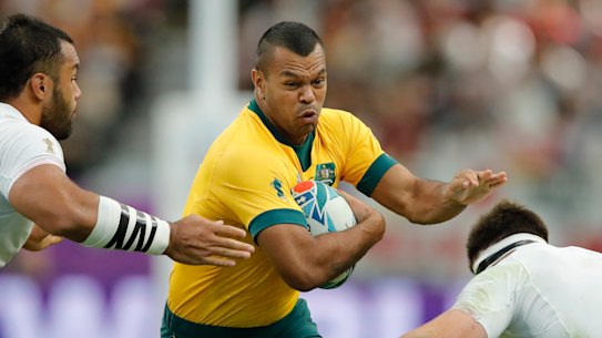 Kurtley Beale in action at last year's World Cup in Japan against England. 