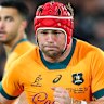 Harry Wilson, in Wallabies captain stride last September against New Zealand.