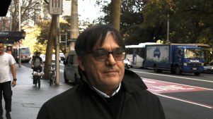 Former Canterbury-Bankstown Council contractor Pietro Cossu outside the ICAC on Tuesday.