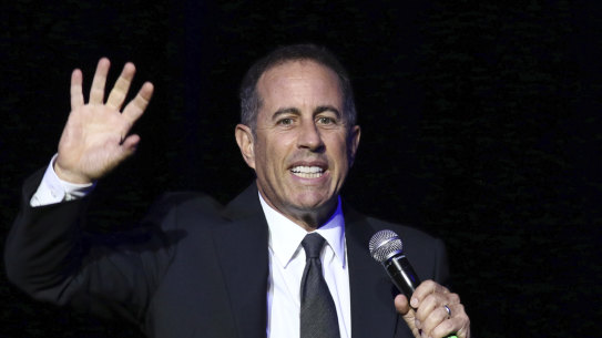 Jerry Seinfeld devoted more than two minutes of his routine to heckling the heckler.
