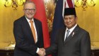 Prime Minister Anthony Albanese and the President of Indonesia Prabowo Subianto in Peru.